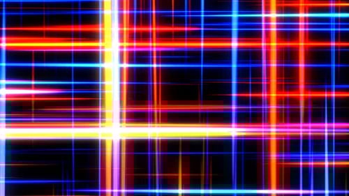 Dynamic Neon Glowing Grid Lines Abstract Animated Background