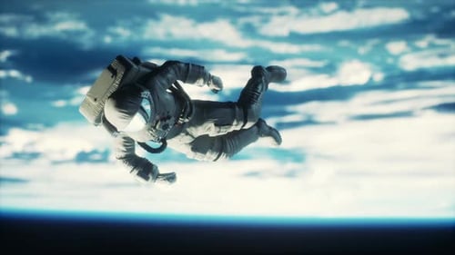 Astronauta morto no espaço sideral: elementos desta imagem fornecidos pela NASA