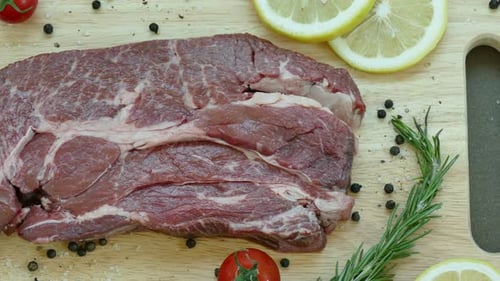 Raw fresh meat pork