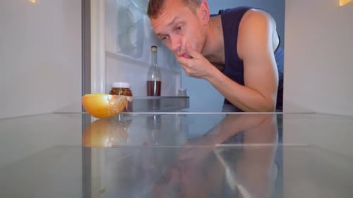 Bare Refrigerator Shelf Food Scarcity