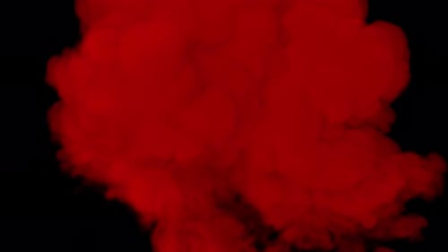 Red Fluid Smoke Burst Transition