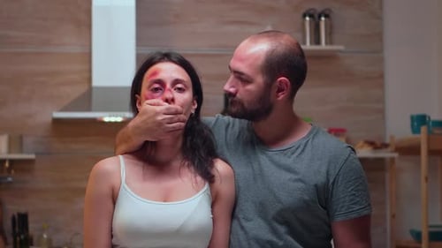 Scared Victim of Domestic Violence