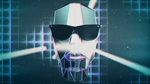 Retro Futuristic Heads VJ Loop