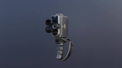 Vintage Super 8 Film Camera 3D Rotation