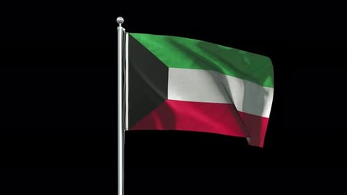 Bandera de Kuwait en grande