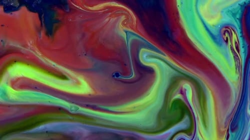 Abstract Background With Organic Effect Fluid Painting