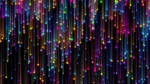 Tomber Abstrait Coloré Ornement Bulle Stries Looping Background