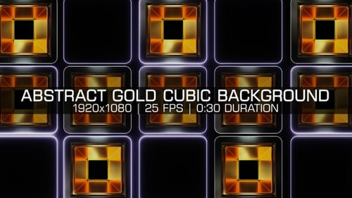 Abstrakter goldener kubischer Hintergrund