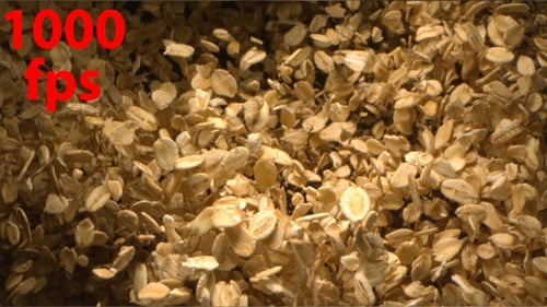 Close-Up of Golden Rolled Oats Background