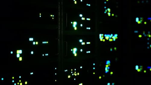 Futuristic Data Server Lights Animation
