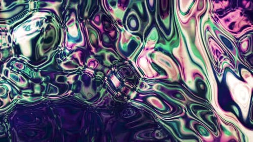 Light flares on liquid psychedelic substance, seamless loop