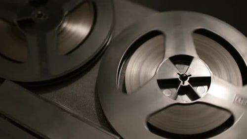 Reel-to-Reel Tape Recorder Spinning Vintage Audio