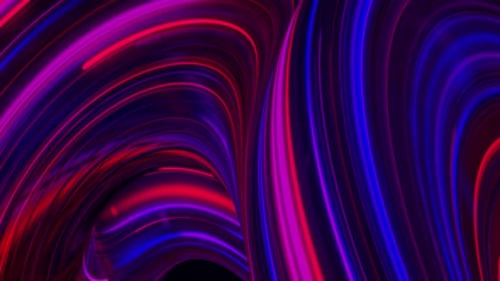 Abstract Neon Light Trails Tunnel Seamless Background Loop