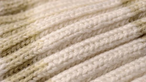 Knitted Fabric Close-Up with Cozy Texture