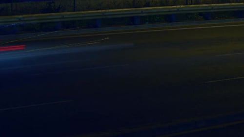 Vehicles moving on bridge