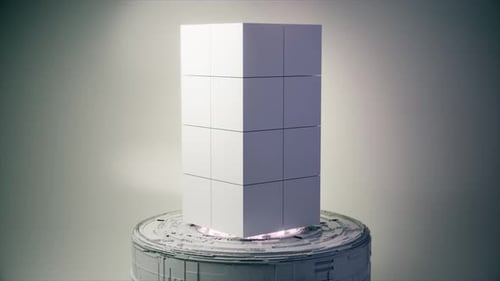 Pixel Animation of Ethereum Coin Symbol Logo in High Resolution with Neon Lighting