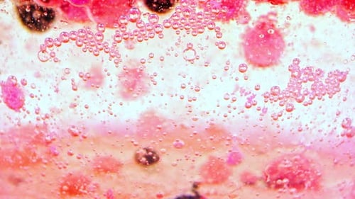 Bubbles In Oil And Water With Ink 18