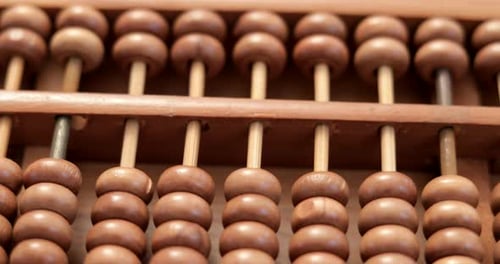 Vintage Abacus Counting Frame Close Up