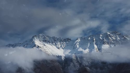 Epic winter mountains view
