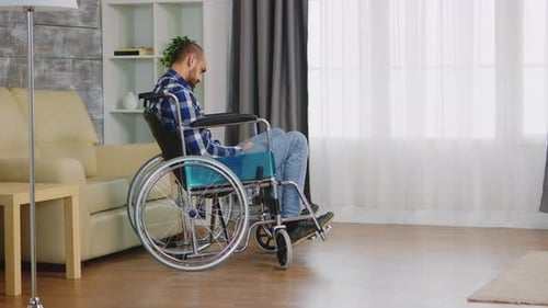 Lonely and Depressed Handicapped Person