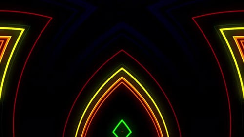 Abstract Multicolor Light Blinking 4K 12