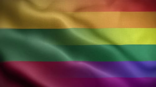 Waving Rainbow Pride Flag Animation