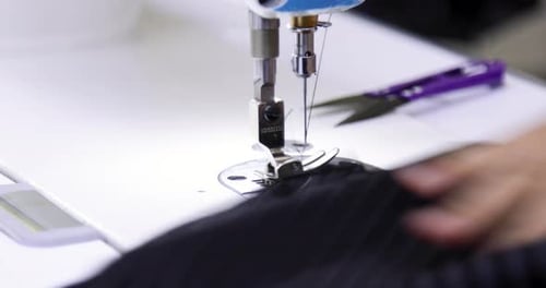 Sewing Machine Stitching Fabric at Bright Workshop