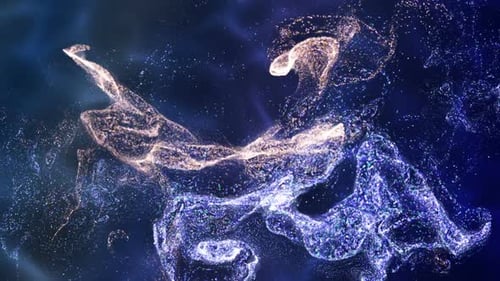 Blau leuchtende Flüssigkeit