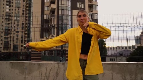 Young Female Hiphop Freestyle Dancer