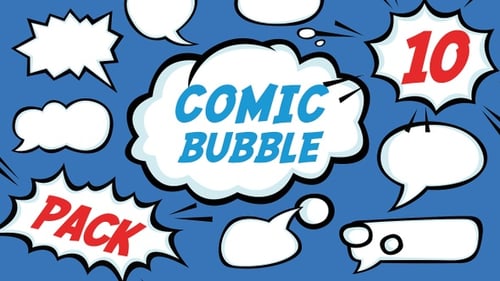 Animated Hand-Drawn Comic Speech and Thought Bubbles