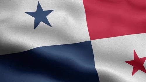 Nahtlose Nahaufnahme Winken mit Panama-Flagge