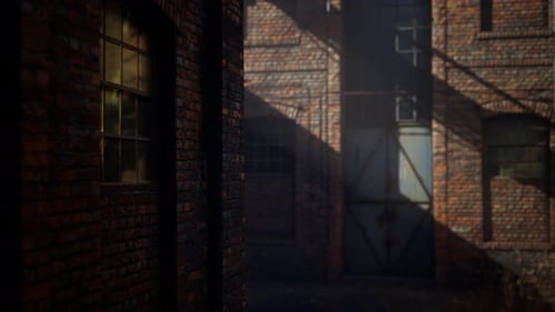 Abandoned Factory Empty Because of the Coronavirus Covid-19 Epidemic