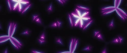 Abstract Neon Glowing Geometric Kaleidoscope Pattern Loop