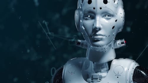 Roboter, Frau, Sci-Fi, Animation