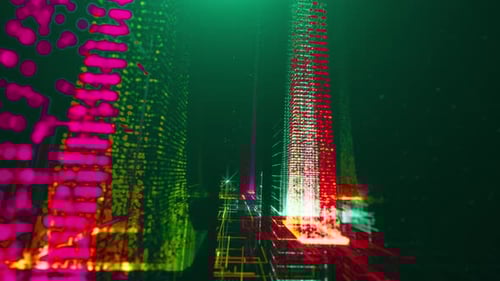 Futuristic Digital City Network Intro Opener