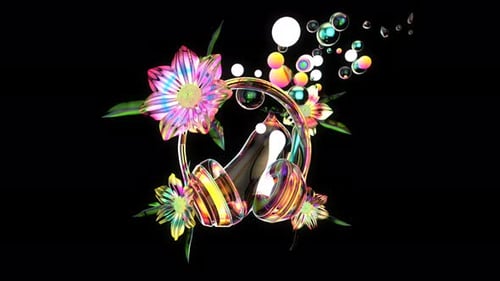 4K abstract art of a music background