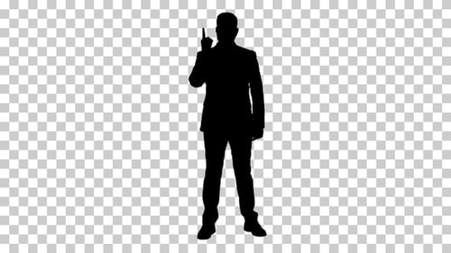 Silhouette Business man, Alpha Channel