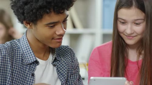 Two Classmates Having Talk