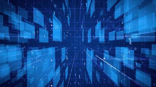 Flux d'informations sur les mégadonnées, réseau numérique, contexte de la technologie spatiale