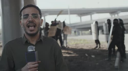 Anchorman : reportage en direct d'une manifestation