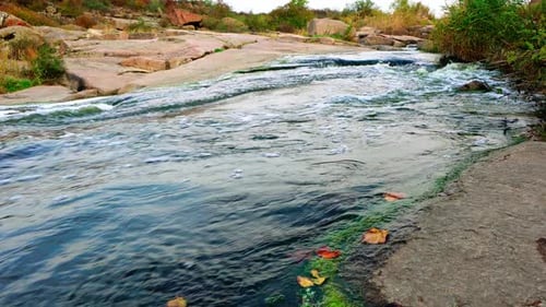 A Small Shining Stream Flows Among Smooth Wet and Dark Stones