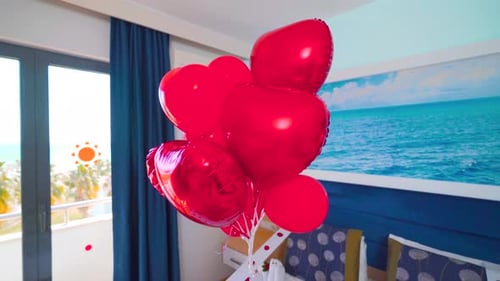 Concepto de habitación de hotel para luna de miel.
