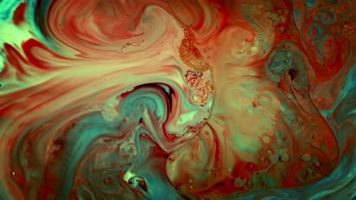 Abstract Colorful Ink Spread Art 230