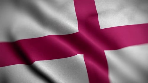 Realistic Waving England Flag Animation