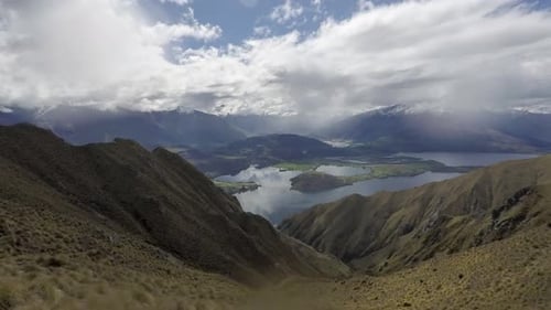 Timelapse magnificent view of valley