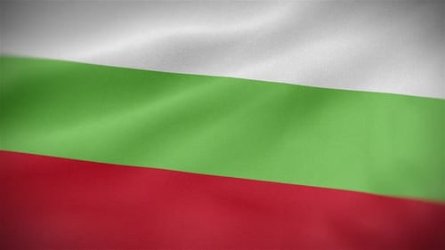 Bulgaria National Flag Waving Animation