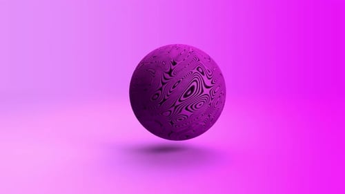Abstract Purple Sphere Rotating Seamlessly