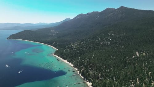 Tranquil Scenery At Tahoe Lake, USA