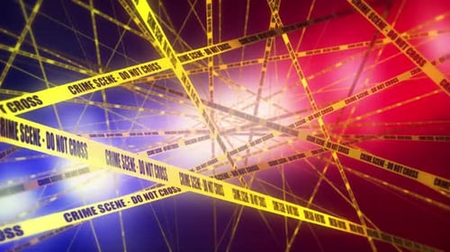 Animated Crime Scene Do Not Cross Tape Background Loop