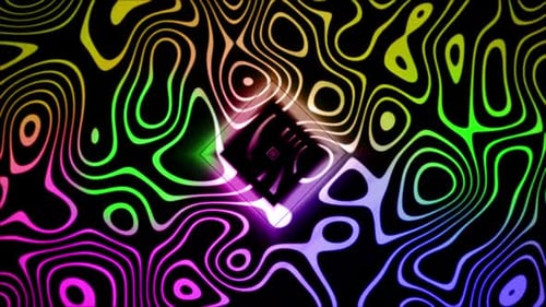 Abstract Fluid Neon Swirl Transition Background